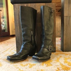 John Fluefog nearly knee-high boots.